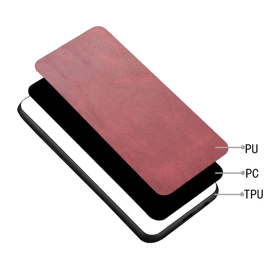 Pro Samsung Galaxy S23 FE Ochranný kryt telefonu TPU kryt šití PU kůží na PC Pro Samsung Galaxy S23 FE Ochranný kryt telefonu TPU kryt šití PU kůží na PC